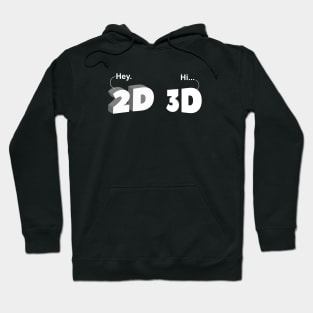 2D and 3D funny typographic design for minimalist Hoodie